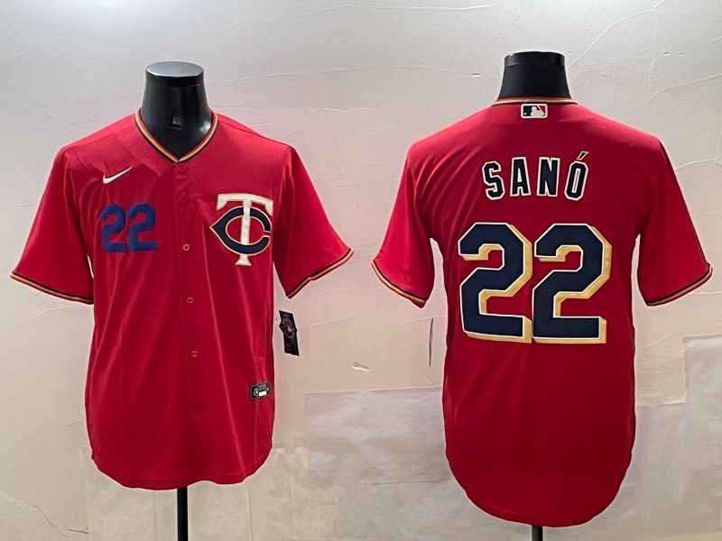 Men Minnesota Twins #22 Sano Red Game 2025 Nike MLB Jersey style 2